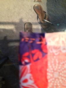 With more flip flops in the background. 